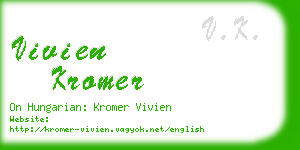 vivien kromer business card